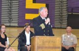 Navy Capt. Gregory Keithley was an honored guest at the annual Lemoore High School Patriotic Concert.